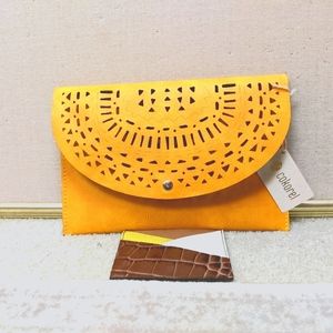 NWT Yellow Summer Clutch Purse